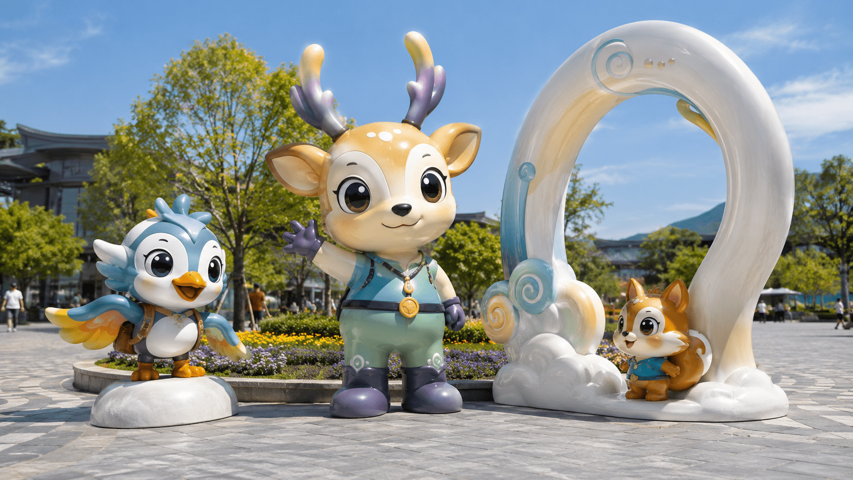 Tourism and amusement FRP sculptures