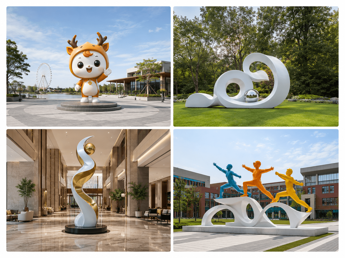 FRP composite sculpture applications for tourism commercial hotel landscape and public projects
