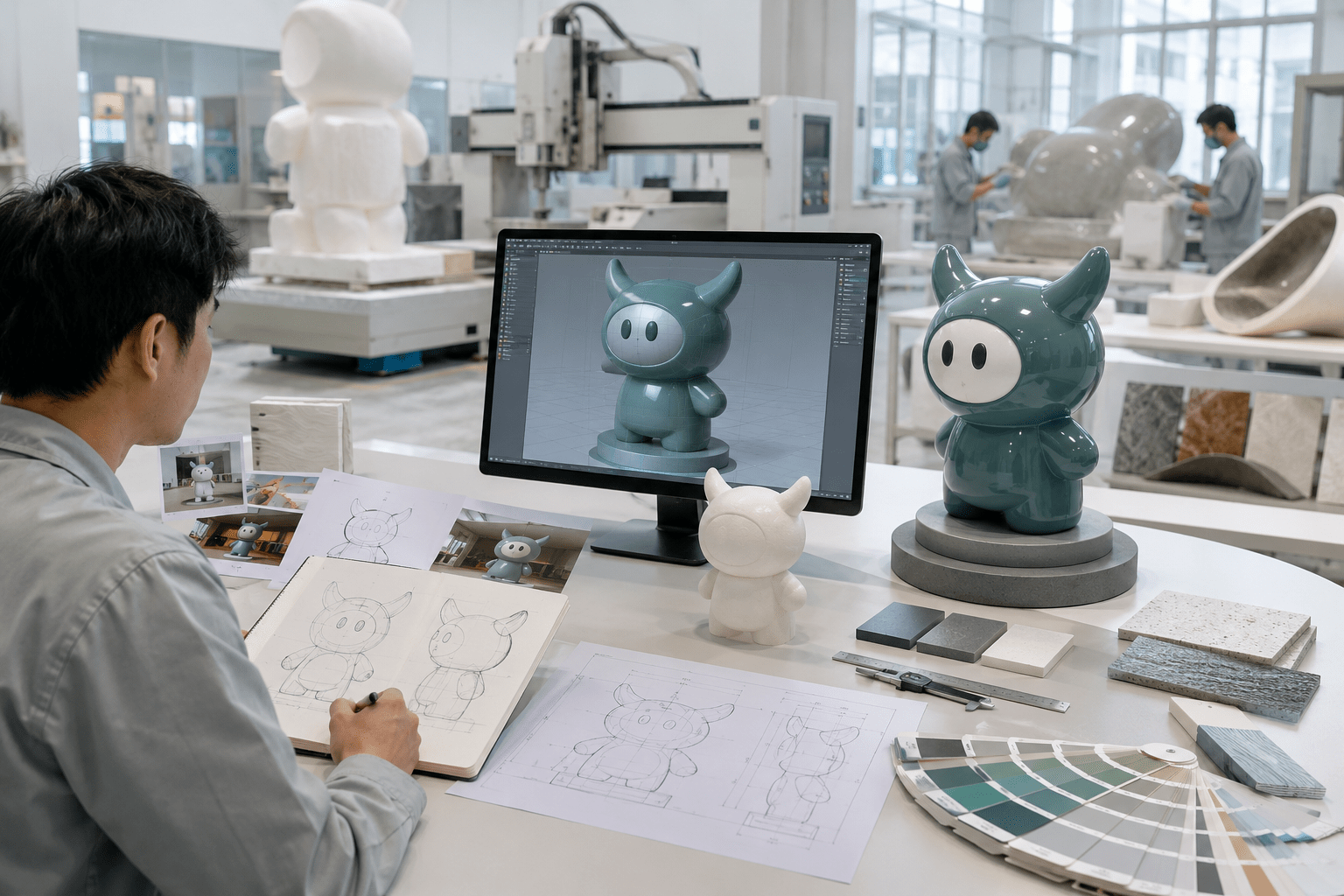 Custom FRP composite sculpture design and production support