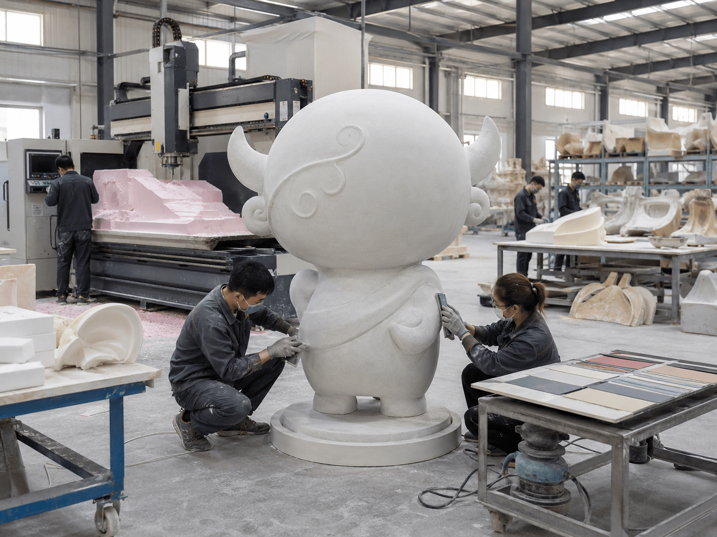 FRP composite sculpture factory workshop